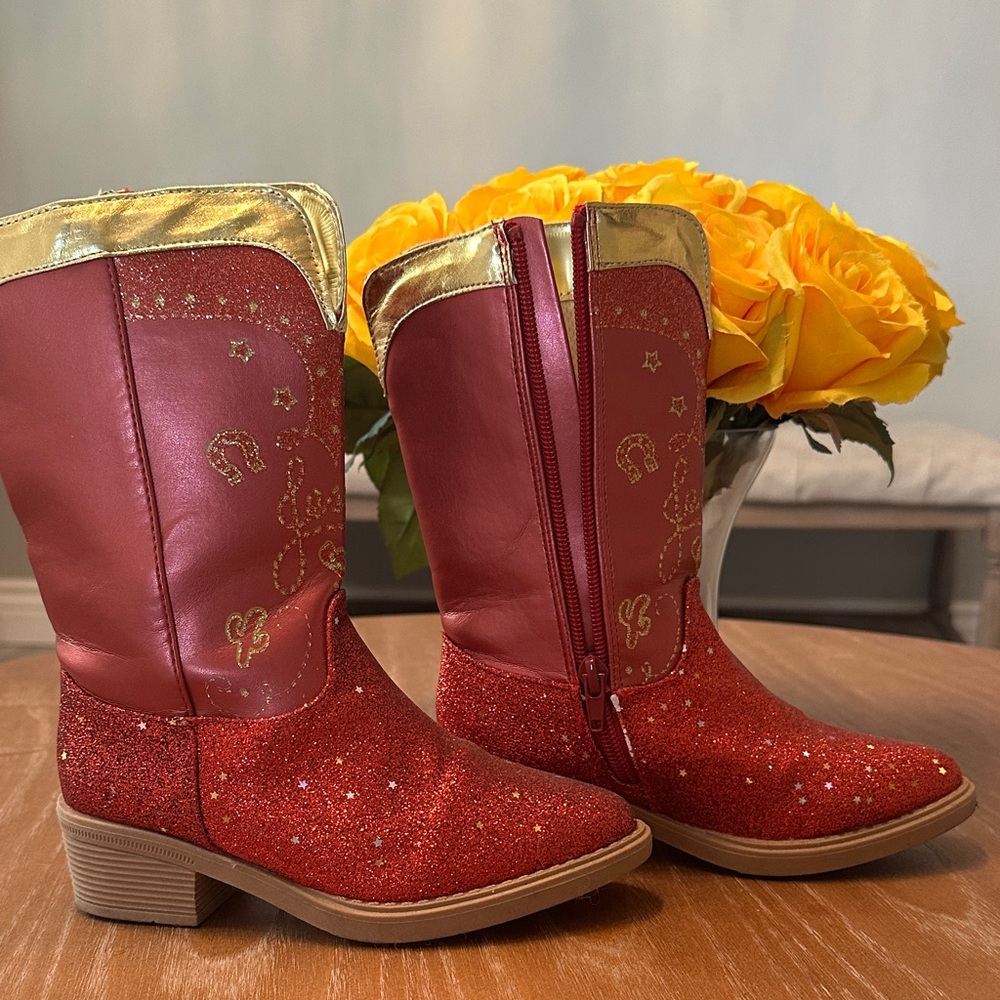 Disney Red and Gold Kids Boots